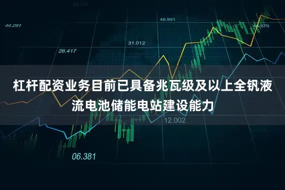 杠杆配资业务目前已具备兆瓦级及以上全钒液流电池储能电站建设能力